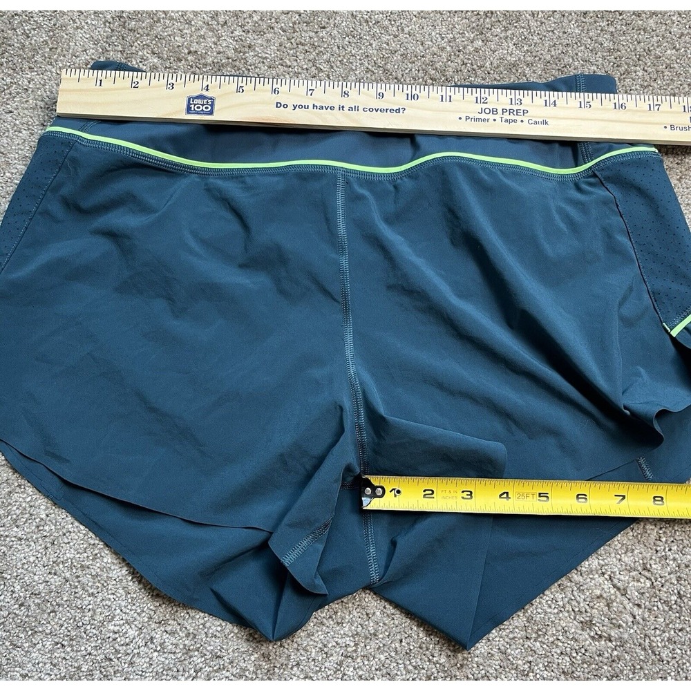Athleta Women's Large Athletic Shorts Running Run With It With Zipper Blue - Picture 7 of 7